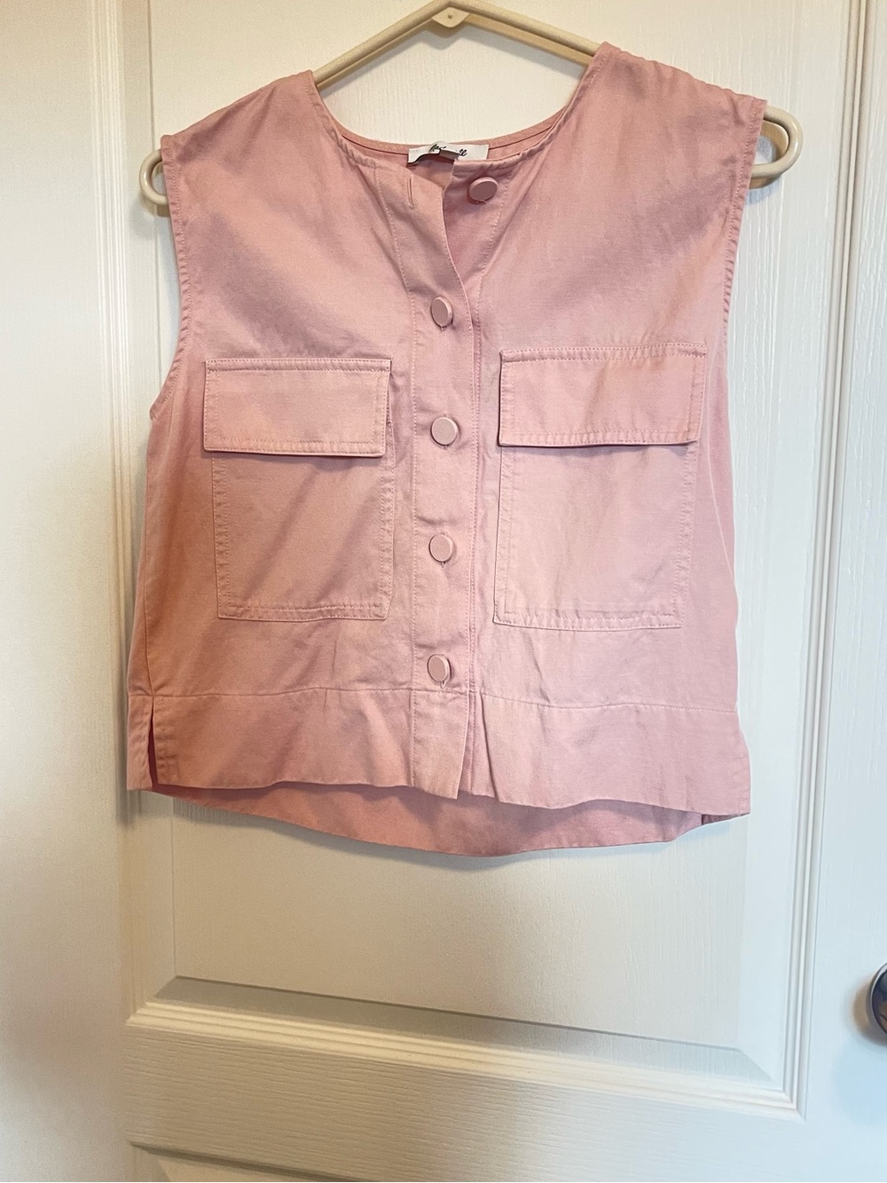 Madewell Light Pink Sleeveless Utility Vest